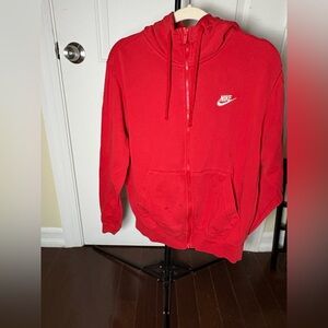 Nike Bright Red Fleece Jacket